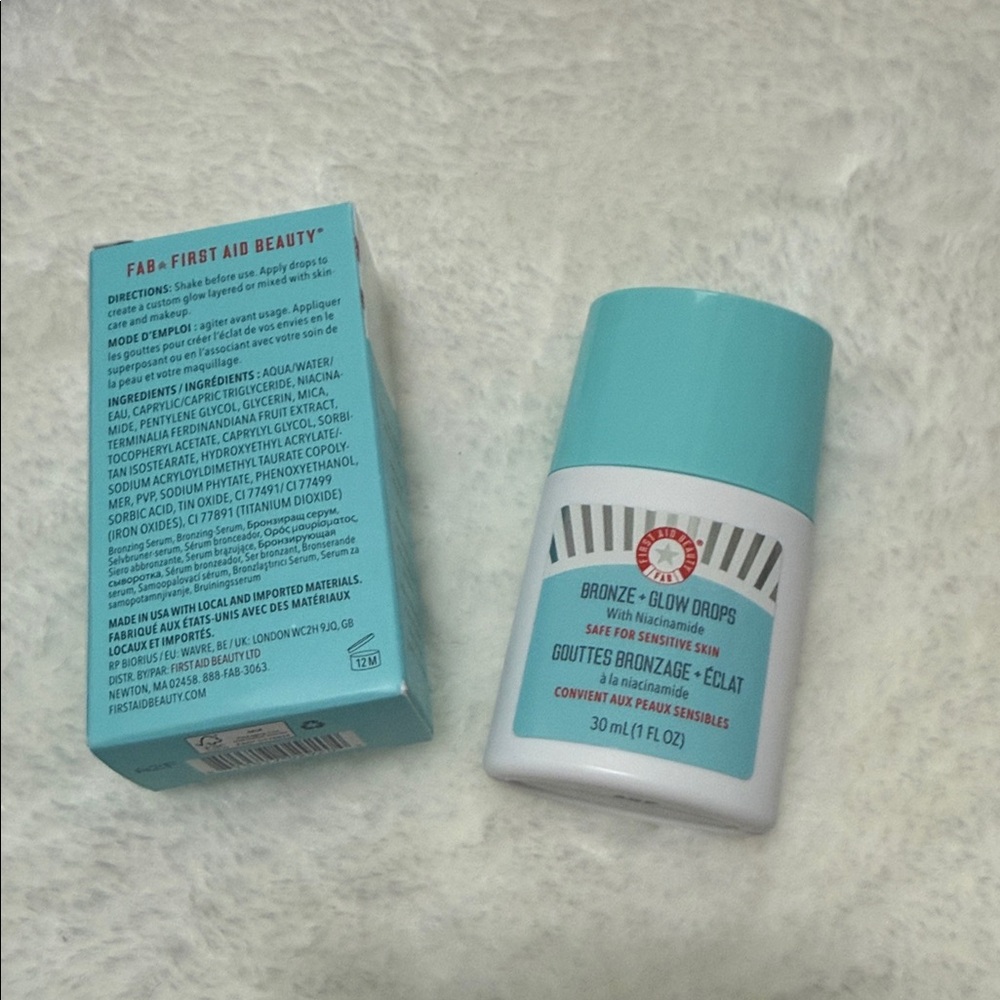 First Aid Beauty Teal and White Glow Drops